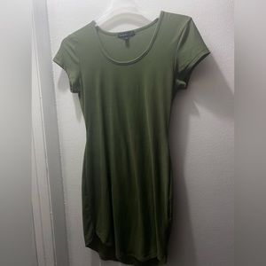 Derek Heart Army Green Simple Dress
